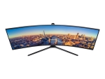 Samsung C49J890DKR - LED monitor - curved - 49" (48.9" viewable) - 3840 x 1080 @ 144 Hz - VA - 300 cd/m² - 3000:1 - 5 ms - HDMI, DisplayPort, 2xUSB-C - speakers - black