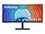Samsung ViewFinity S6 S34A650UBU - S65UA Series - LCD monitor - curved - 34" - 3440 x 1440 UWQHD @ 100 Hz - VA - 350 cd/m² - 4000:1 - HDR10 - 5 ms - HDMI, DisplayPort - black