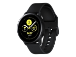 Samsung Galaxy Watch Active - Black - smart watch with band - fluoroelastomer - display 1.1" - 4 GB - Wi-Fi, NFC, Bluetooth - 25 g