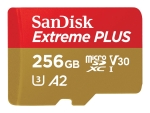 SanDisk Extreme PLUS - flash memory card - 256 GB - microSDXC UHS-I