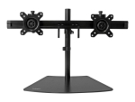 StarTech.com Dual Monitor Mount - Supports Monitors 12" to 24" - Adjustable - VESA Monitor Stand for Desk - Low Profile Base - Horizontal - Black (ARMBARDUO) - stand - adjustable arm - for LCD display - black