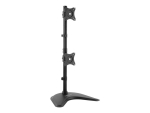 StarTech.com Vertical Dual Monitor Stand - Supports Monitors 13" to 27" - Adjustable - Computer Monitor Stand for Double Stacked VESA Monitors - Black (ARMBARDUOV) - stand - for 2 monitors