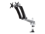 StarTech.com Desk Mount Dual Monitor Arm, up to 30" VESA Mount Displays, Height Adjustable Monitor Mount, Horizontal or Vertical Setup, Premium - Easy & Quick Assembly (ARMDUAL30) - mounting kit - full-motion - for LCD display - black, silver