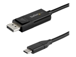 StarTech.com 6ft/2m USB C to DisplayPort 1.4 Cable 8K 60Hz/4K, Bidirectional DP to USB-C or USB-C to DP Reversible Video Adapter Cable, HBR3/HDR/DSC, USB Type C/Thunderbolt 3 Monitor Cable - 8K USB-C to DP Cable - DisplayPort cable - USB-C to DisplayPort 