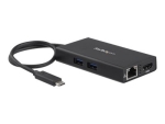 StarTech.com USB-C Multiport Adapter, USB-C Travel Docking Station with 4K HDMI, 60W Power Delivery Pass-Through, Ethernet (GbE), 2x USB-A 3.0 Hub, Portable Mini USB Type-C Dock for Laptop - Portable USB-C Dock (DKT30CHPD) - adapter - HDMI / USB - TAA Com