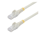 StarTech.com 1m CAT6 Ethernet Cable, 10 Gigabit Snagless RJ45 650MHz 100W PoE Patch Cord, CAT 6 10GbE UTP Network Cable w/Strain Relief, White, Fluke Tested/Wiring is UL Certified/TIA - Category 6 - 24AWG (N6PATC1MWH) - patch cable - 1 m - white