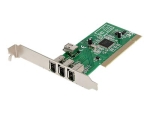 StarTech.com 4 port PCI 1394a FireWire Adapter Card - 3 External 1 Internal FireWire PCI Card for Laptops (PCI1394MP) - FireWire adapter - PCI - 3 ports