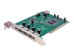 StarTech.com 7 Port PCI USB Card Adapter - PCI to USB 2.0 Controller Adapter Card - Full Profile Expansion Card (PCIUSB7) - USB adapter - PCI - 7 ports