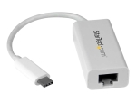 StarTech.com USB C to Gigabit Ethernet Adapter - White - USB 3.1 to RJ45 LAN Network Adapter - USB Type C to Ethernet (US1GC30W) - network adapter - USB-C - Gigabit Ethernet