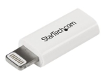 StarTech.com White Apple 8-pin Lightning Connector to Micro USB Adapter for iPhone / iPod / iPad - Apple Lightning to Micro USB Adapter (USBUBLTADPW) - Lightning adapter - Lightning / USB