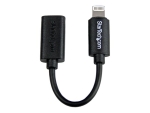 StarTech.com Black Micro USB to Lightning Adapter for iPhone iPod iPad - Lightning adapter - Lightning / USB - 10.15 cm